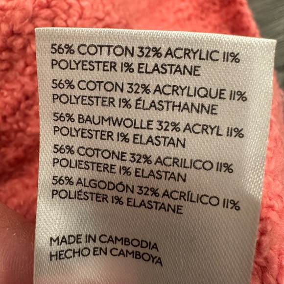 Anthropologie maeve dakotah chunky knit oversized sweater pink - Picture 6 of 6